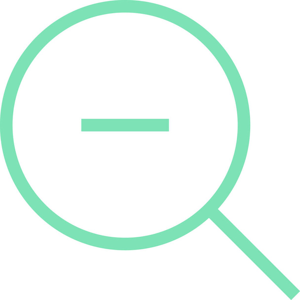 gallery green magnifying glass icon in outline style - Vector, Image