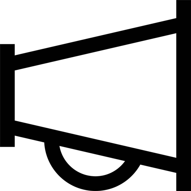 advertising announce bullhorn icon in outline style - Вектор, зображення