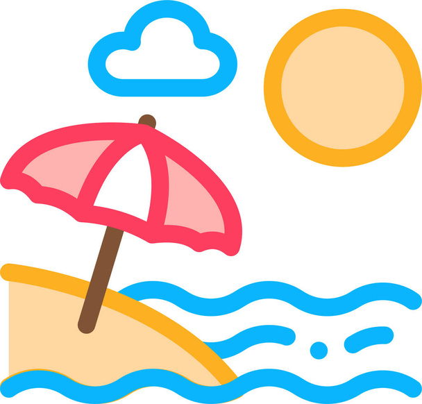 beach city landscape icon in tourismhotelshospitality category - ベクター画像