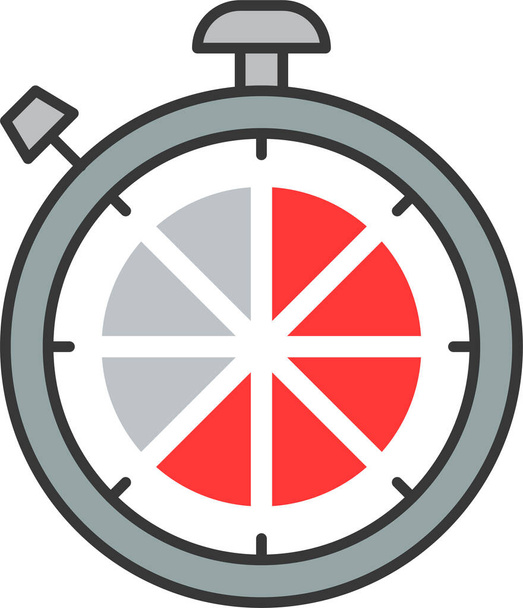 ρολόι stopwatch εικονίδιο του χρόνου σε στυλ γεμισμένο περίγραμμα - Διάνυσμα, εικόνα