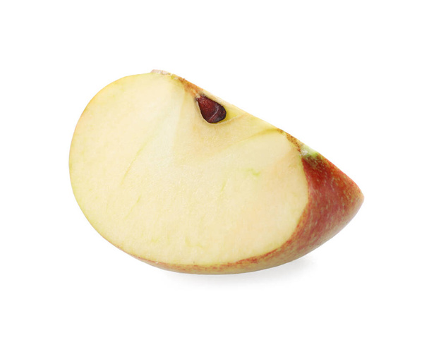 Slice of juicy apple on white background - Φωτογραφία, εικόνα