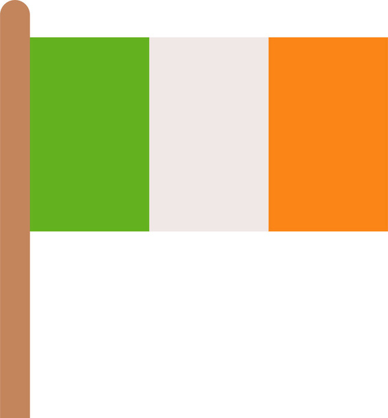 flag ireland irish icon in flat style - Vector, Image