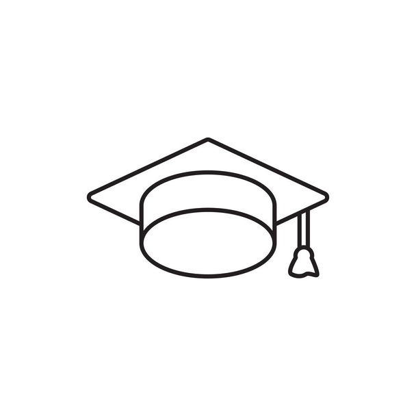 icono del sombrero de la educación, ilustración del vector del estudiante - Vector, Imagen