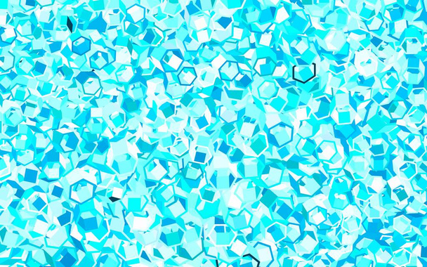 Azul claro, modelo de vetor verde em estilo hexagonal. Ilustração com conjunto de hexágonos coloridos. Padrão de textura de papéis de parede. - Vetor, Imagem