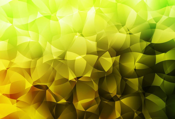 ライトグリーン、イエローベクトル多角形抽象的な背景。グラデーションの多角形の抽象イラスト。あなたのビジネスのための最高の三角デザイン. - ベクター画像