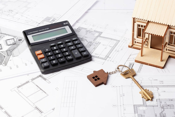 Cost of building a private house, calculating the construction of a house - Photo, image