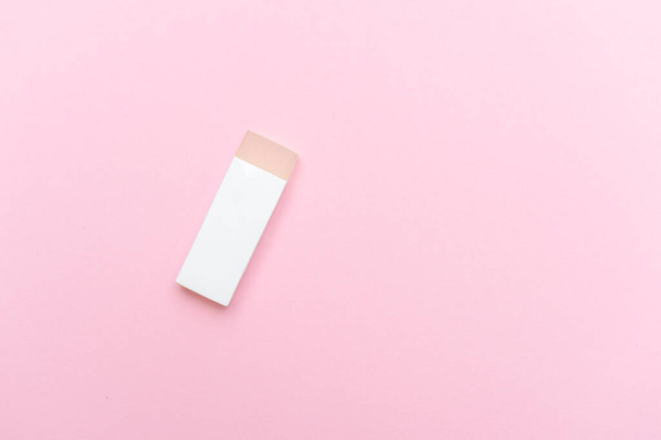 Eraser for cleaning sneakers on pink color background - Fotografie, Obrázek