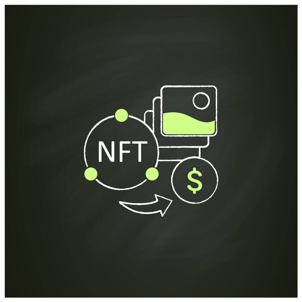 Ikona kredy zabawy NFT - Wektor, obraz