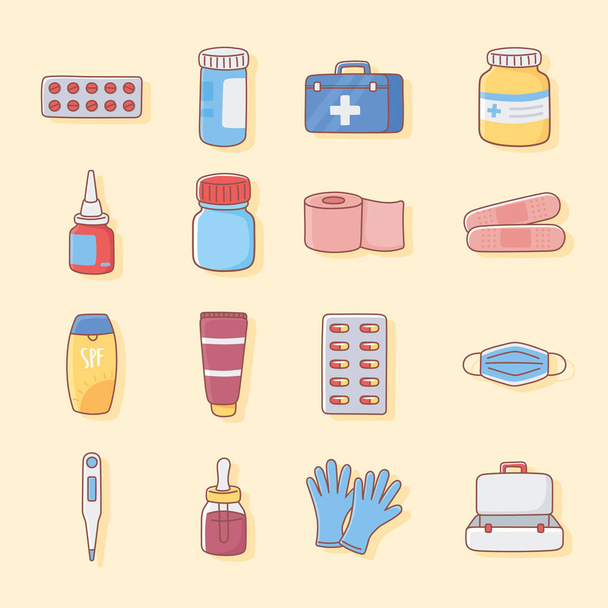 medical kit theme - Vector, Image