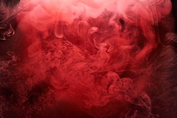 Abstract red ocean background, ruby paints in water, vibrant bright smoke scarlet wallpaper - Fotoğraf, Görsel