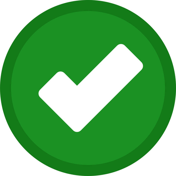 accept checkmark circle icon in solid style - Vector, Image