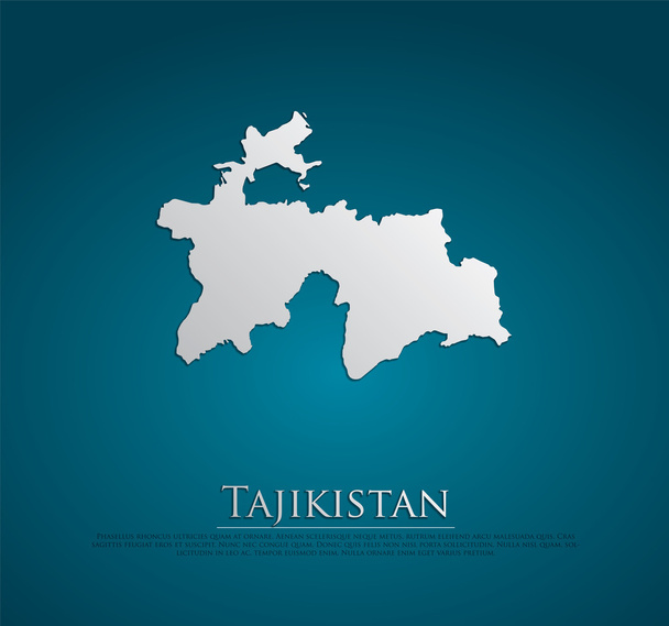 Karte von Tadschikistan - Vektor, Bild