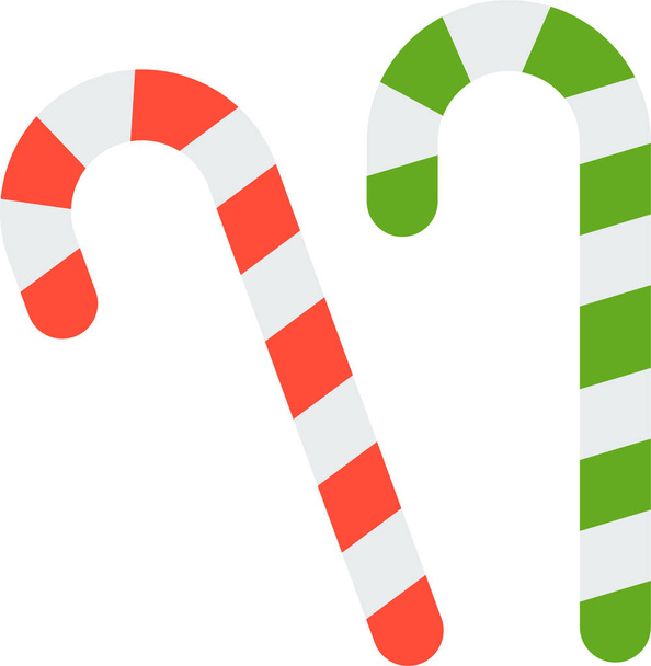 Zuckerstangen-Weihnachtsdessert-Symbol in der Weihnachtskategorie - Vektor, Bild
