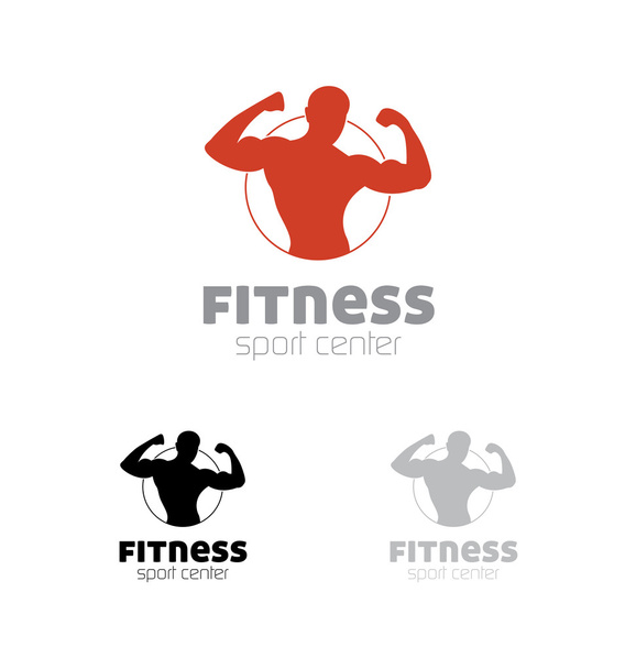 Fitness esporte centro logotipo
 - Vetor, Imagem