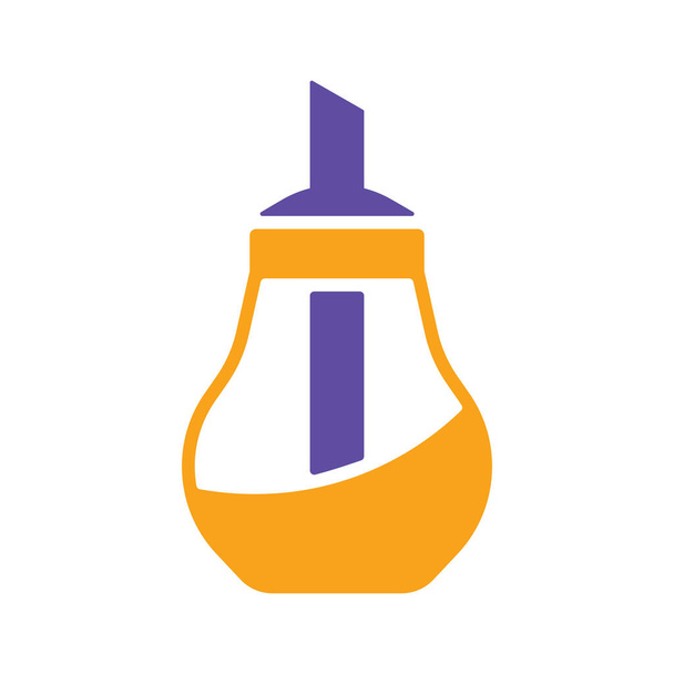 Cukiernia shaker butelka wektor ikona glif. Sprzęt kuchenny. Symbol graficzny do gotowania projektu strony internetowej, logo, aplikacji, interfejsu użytkownika - Wektor, obraz