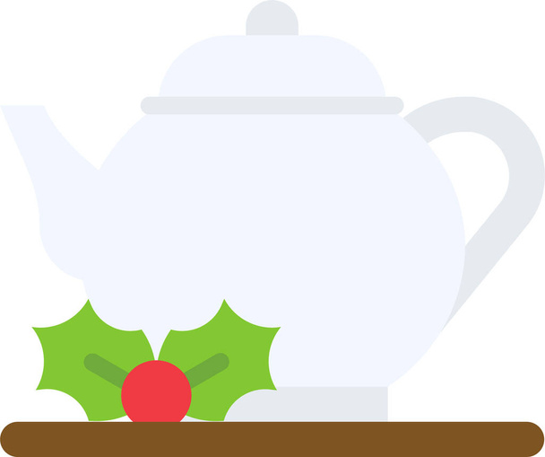 Boże Narodzenie żywności ikona herbaty w kategorii Boże Narodzenie - Wektor, obraz