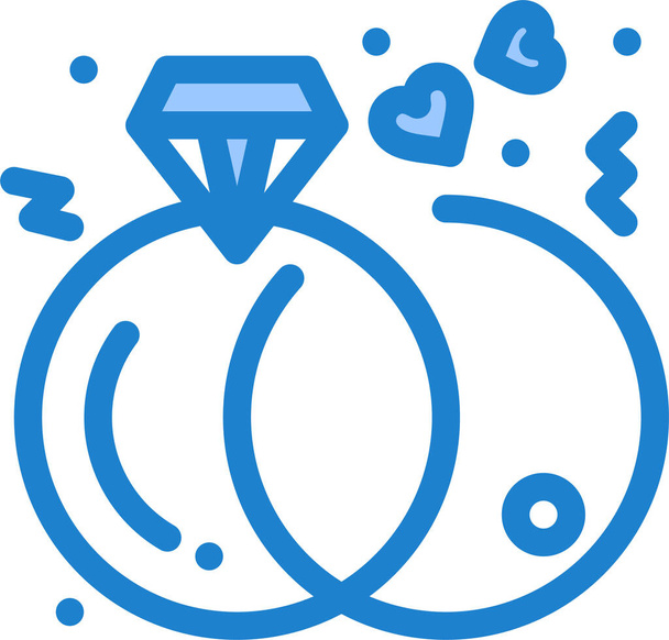 diamantová zásnubní ikona v kategorii lásky - Vektor, obrázek