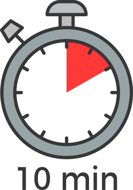 Uhr Stoppuhr Zeitsymbol in filledoutline Stil - Vektor, Bild