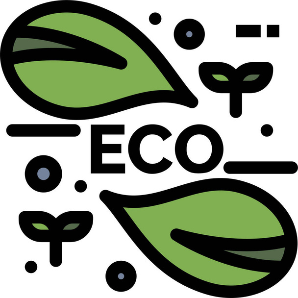 екологічна енергетична зелена ікона в екологічній категорії
 - Вектор, зображення