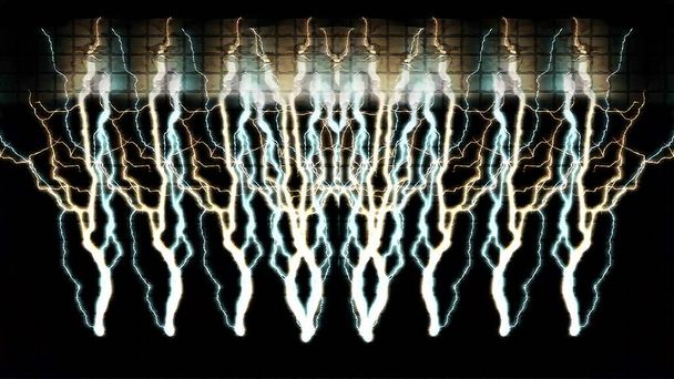 Lightning and Dramatic Thunderstorm Digital Rendering - Photo, Image