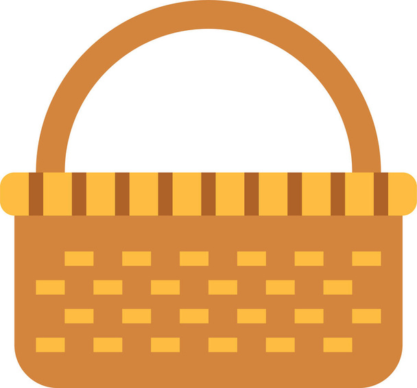 basket shop shopping icon in flat style - Vector, Image