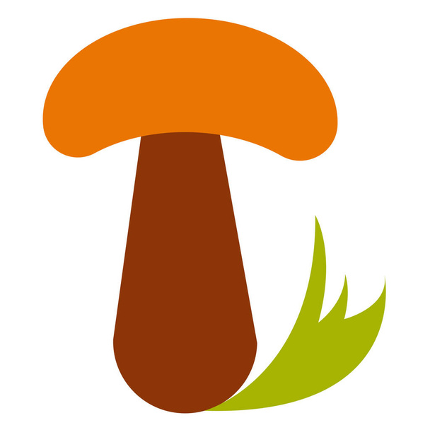 Illustrazione vettoriale di fungo in stile infantile piatto del fumetto - Vettoriali, immagini