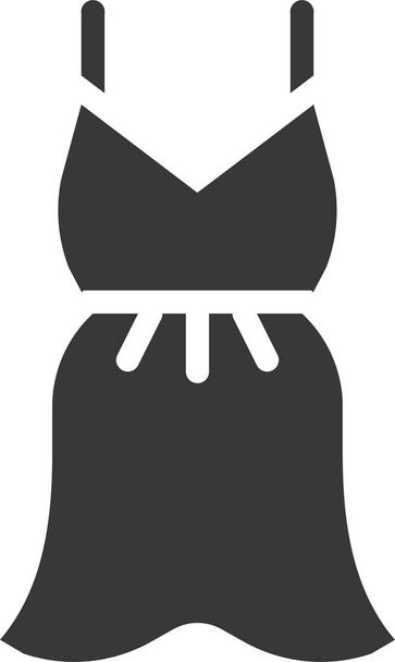 clothes dress fashion icon in solid style - Vector, Imagen