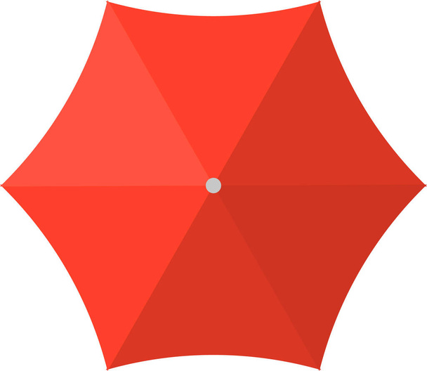 Sonnenschirmschutz rotes Symbol im flachen Stil - Vektor, Bild