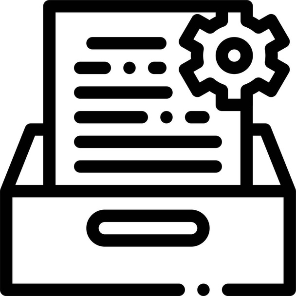 contract klant document pictogram in business management categorie - Vector, afbeelding