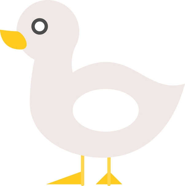 animal duck farm icon in flat style - Vector, Image