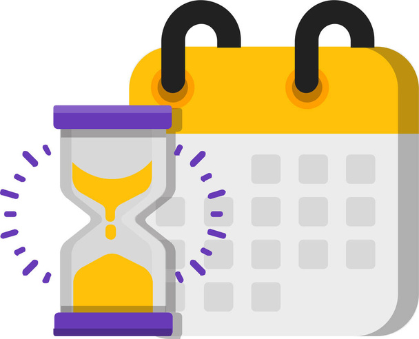 calendar planning shedule icon in flat style - Vector, Image