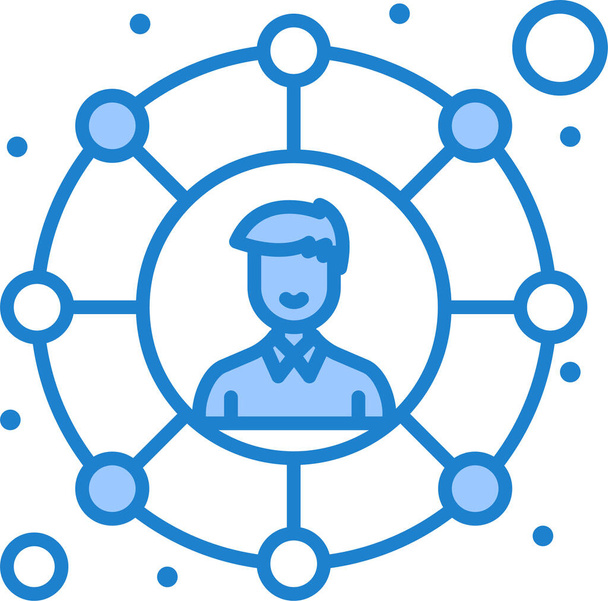 connexion réseau partager icône dans la catégorie de gestion d'entreprise - Vecteur, image