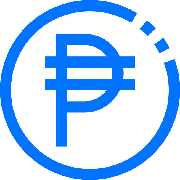 moneda de efectivo icono criptomoneda en estilo de esquema - Vector, imagen