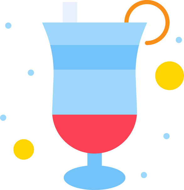cocktail drink glass icon in summer category - Vektör, Görsel