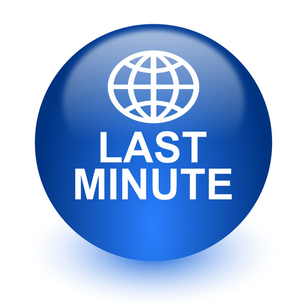last minute computer icon on white background - Foto, afbeelding