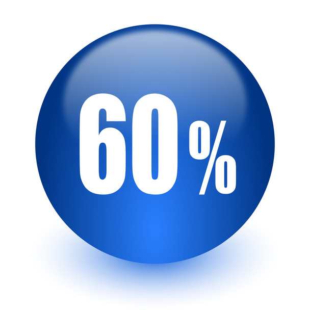 60 percent computer icon on white background - Фото, зображення