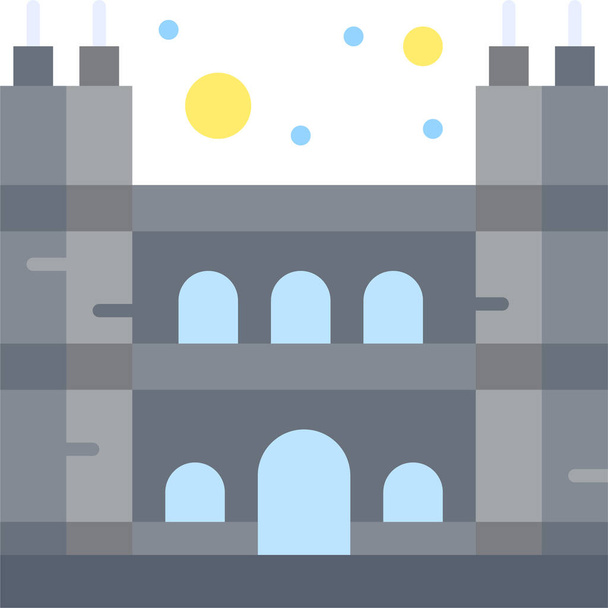 cartoony cathedral dame icon - Vector, Image