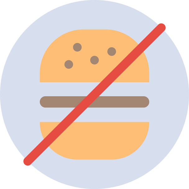 burger eat healthcare icon in gym category - Vector, Imagen