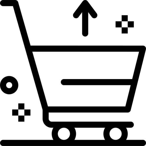 cart commerce e icon - Vector, Image
