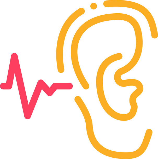 by ear hearing icon - Vetor, Imagem