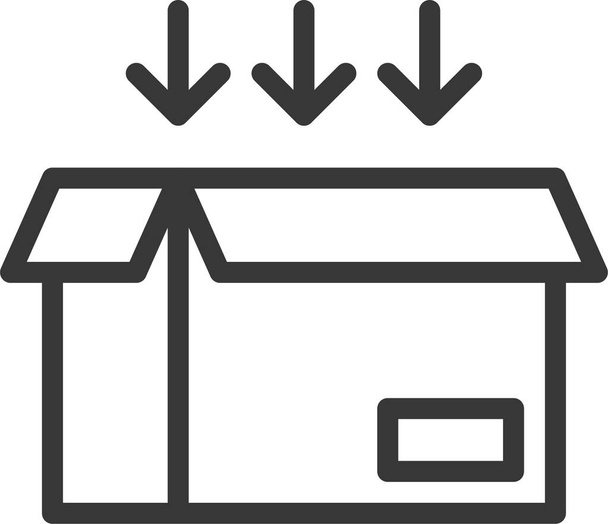 box container logistics icon in outline style - Vector, afbeelding