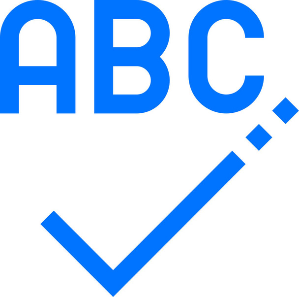 abc check correct icon in photography category - Vector, Image