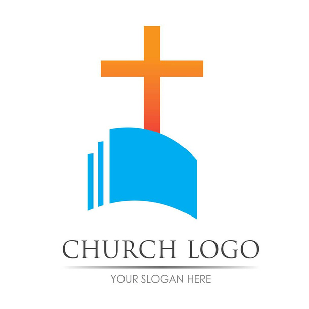 церковний логотип Векторні ілюстрації шаблон дизайну
 - Вектор, зображення