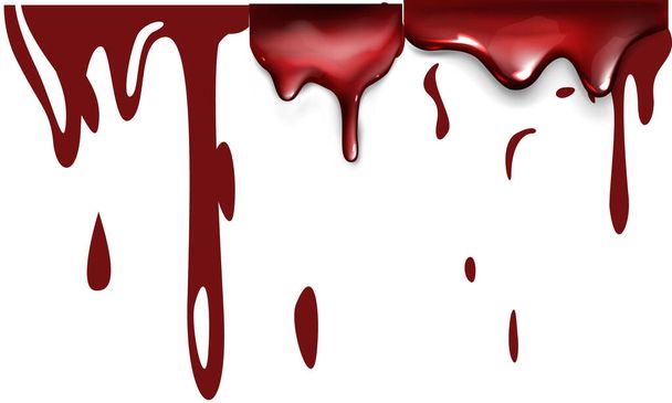 Transfuzja krwi niebieski i czerwony czterech kolorów minimalna ikona zestaw Grunge tło z jasnoczerwonym splash. Rozpryski krwi Krwawe odciski dłoni - Wektor, obraz