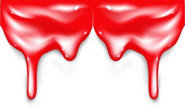 Vérátömlesztés kék és piros négy szín minimális ikon készlet Grunge háttér élénk piros splash. Vérfoltok. Véres kézlenyomatok. - Vektor, kép