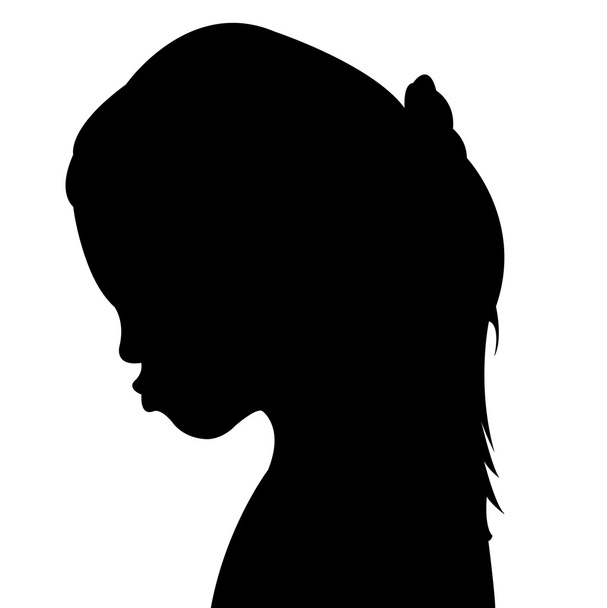 Egy lány fej sziluett - Fotó, kép
