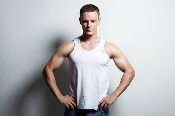 Sport sexy Boy. muscular body Man. Gym and health concept - Foto, Imagem