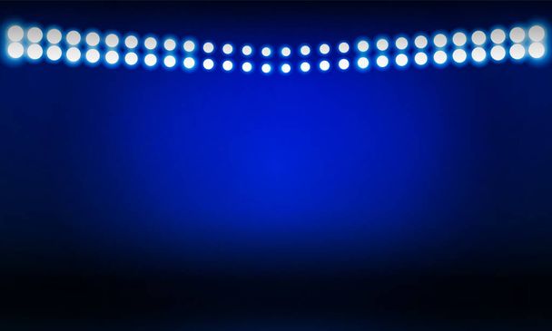 Campo de arena de fútbol con luces brillantes del estadio vs letras para deportes y lucha diseño vector competencia - Vector, Imagen