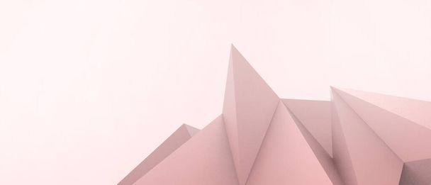 Pomysł twórczy Streszczenie tła i kształtów geometrycznych. Origami papieru sztuki z Target i odnieść sukces Concept on Red. baner, Przestrzeń kopiowania -3d Rendering - Zdjęcie, obraz