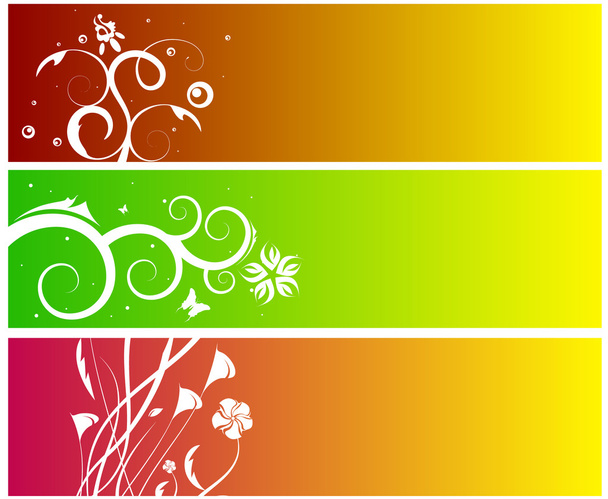 Floral banners - Vecteur, image